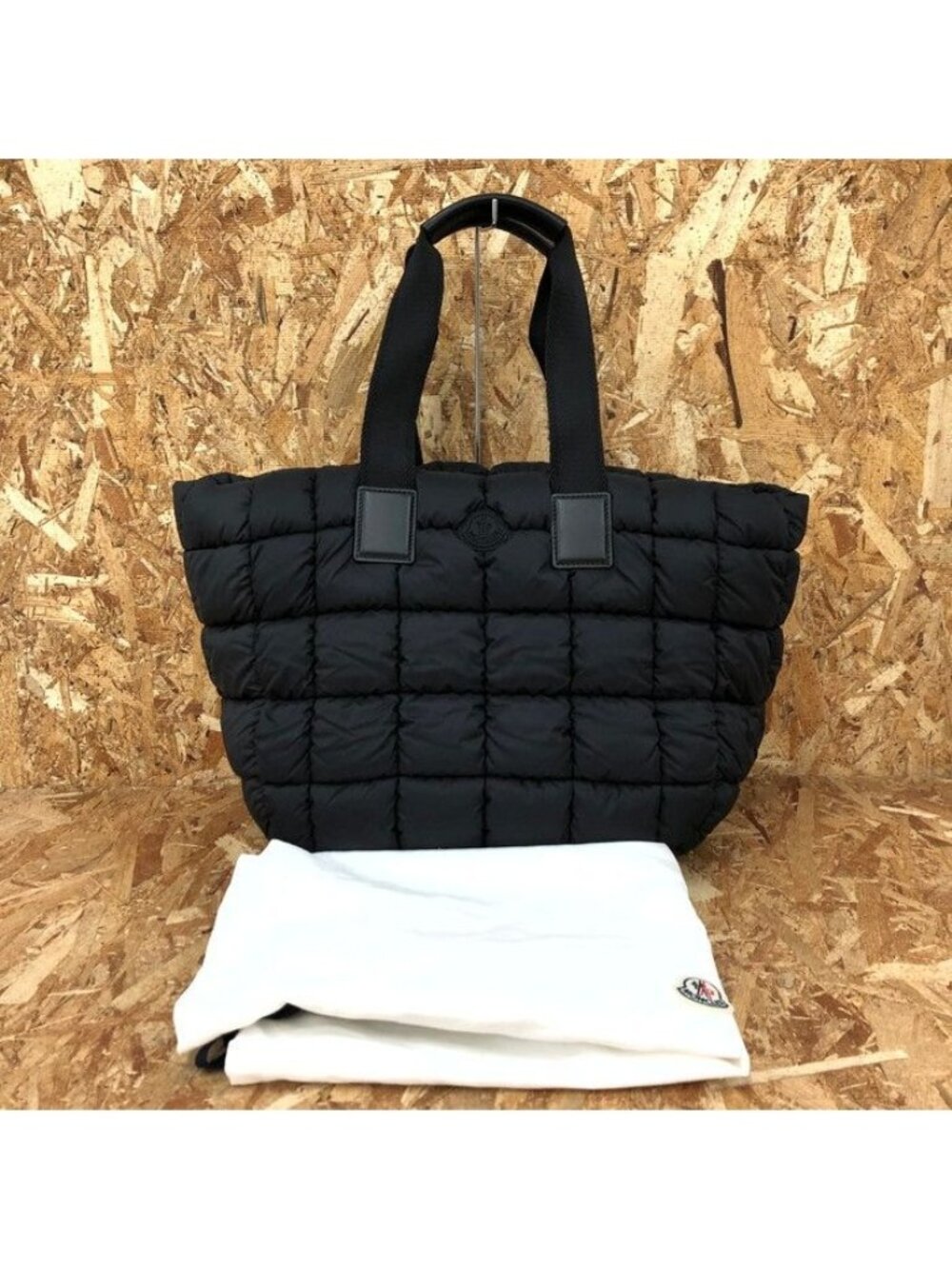 Moncler Caradoc Water Repellent Nylon Tote Bag Black Down